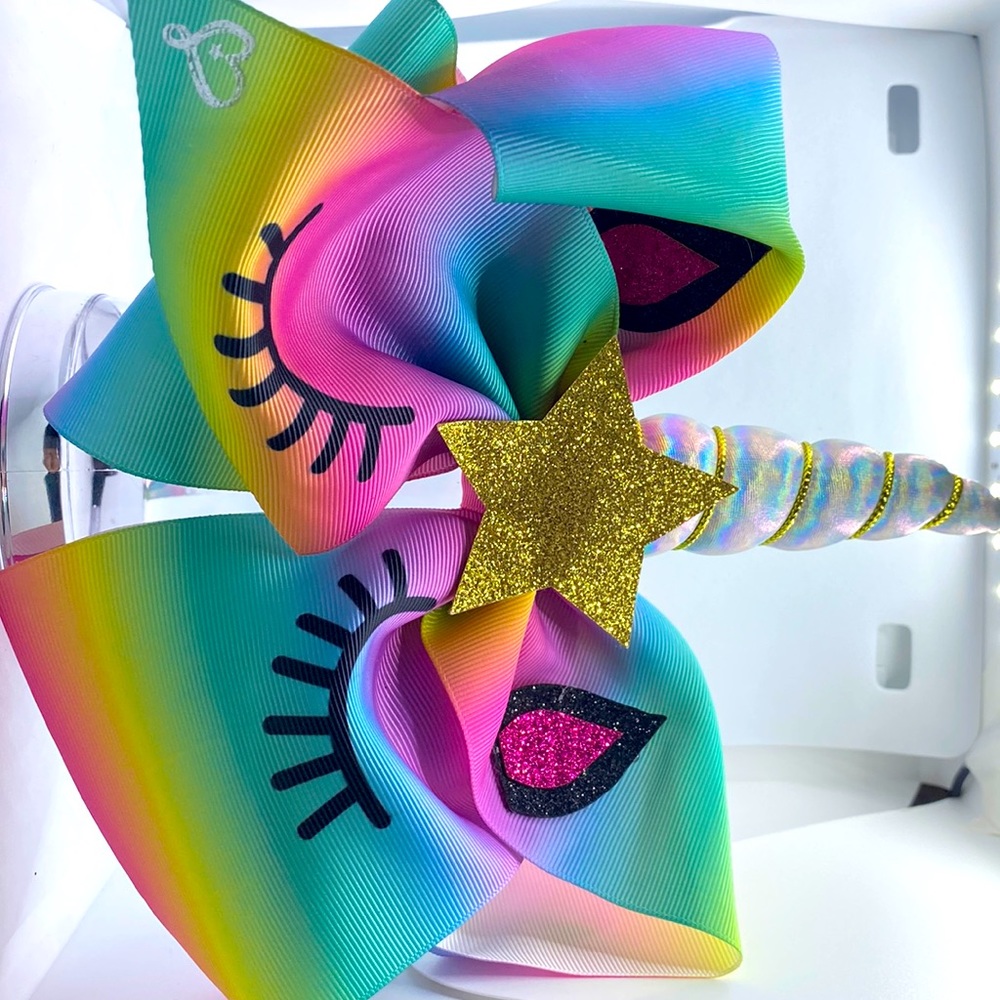 JoJo Siwa unicorn scrunchie bow